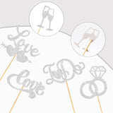 60pcs Silver Bride to Be Cupcake Toppers for Wedding & Bridal Shower Decor