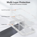 For Iphone 16 Pro Max Case Clear, Anti-Yellowing, Shockproof Protective Transparent Case, Triple-Layer Heavy Duty Protection Phone Case Cover For Apple 16 Pro Max 6.9", Crystal Clear