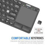 Universal Backlit 7-Colors Bluetooth Touch Tv Keyboard With Easy Media Control And Build-In Touchpad For Tv-Connected Computer, Smart Tv, Desktop, Laptop, Ipad, Surface, Tablet, Htpc