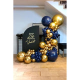 Navy Blue Balloons Arch Garland Kit 119Pcs Chrome Gold Balloons For Wedding Graduation Birthday Party Decor