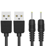 [2 Pack Usb Dc Power Cable 2.5Mm X 0.7Mm, Usb Charging Wire 5V Barrel Jack Plu
