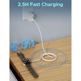 For Apple Watch Charger Usb Magnetic Iwatch Charger Fast Charging Portable Compatible With Iwatch Ultra2/Ultra/Series 9/8/7/6/Se/Se2/5/4/3/2/1-3.3Ft/1M, White