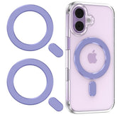 For Magsafe Sticker, 2 Pcs Magnetic Ring For Phone Case, Universal Adapter Ring Compatible With Magsafe Accessories & Wireless Charging For Iphone 17/16/15/14/13/12/11, Galaxy S25/S24 (Purple)