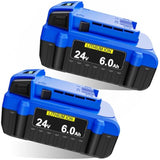 6.0Ah Battery Replacement For Kobalt 24V Battery Kb524-03 Kb424-03 Kb224-03 24Volt Max Lithium Ion Batteries (2Pack)