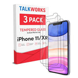 Iphone 11 Screen Protector (Also Fits Iphone Xr) 3 Pack Tempered Glass Film Durable 0.33Mm 9H Hardness, Shatter Proof, Hd Touch Clarity, Without Installation Tray, Iphone 11 / Xr