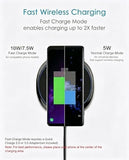 10W Max Wireless Charger Pad, Fast Charging Compatible with iPhone 17/16/15/14/13/12/11/SE Series, Samsung Galaxy S26/S25/S24/S23/S22/S21/S20,
