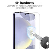 3 Pack Screen Protector for Galaxy S24 Plus/S25 Plus, Tempered Glass Film, Case Friendly, 9H Hardness, 99.99% HD Clear, Scratch-proof, Ultra