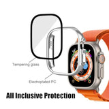 2 Pack Case With Tempered Glass Screen Protector For Apple Watch Ultra/Ultra 2 49Mm, Smooth Touch, High Protection, Full Screen Shield, Easy Installation, Gold And Silver