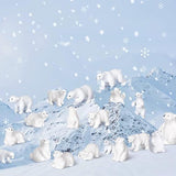 20 Pieces Polar Bear Animal Toy Figurines Set Includes Baby Bears 3D Model Educational Toys Cake Toppers Christmas Birthday Gift For Boys And Girls Craft Home Decoration