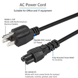 Ceerxian 3 Prong Ac Short Power Cord, 1Ft Nema 5-15P Male To Iec 320 C5 Female Laptop Power Replacement Cord For Notebook Computer(Black?0.3M)