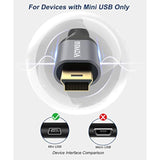 2 Pack Mini B To Usb C Cable 10Ft, Usb C To Mini Usb Cable Charging Cord For Gopro Hero 3+, Ps3 Controller, Mp3 Player, Yeti Microphone, Digital Camera, Gps Receiver, Pdas And More