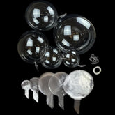 Bobo Balloons, 60 Packs Different Sizes Clear Balloons Bubbles Garland Arch Kits With Fishing Line/Transparent Rubbers For Party Decorations (8 Inch, 10 Inch,18 Inch, 20 Inch, 24 Inch)