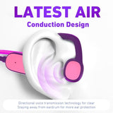 Kids Bluetooth 5.2 Open Ear Headphones 85dB Waterproof 20H Playtime Purple