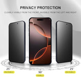 2 Pack For Iphone 16 Pro 6.3" Matte Privacy Screen Protector Anti-Glare Anti-Spy Tempered Glass Film Anti-Fingerprint Easy Installation