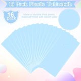 16 Pack Light Blue Plastic Tablecloth For Rectangle Tables, Premium Decorative Baby Blue Disposable Table Cloths For Parties, Rectangle Party Table Cover For Birthday Wedding Baby Shower, 54X108 Inch