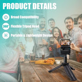 Mini Travel Tripod for DJI Osmo Pocket 3 & 2, 1/4"-20 Threaded Foldable Tabletop Stand with 360° Tripod Head, Compatible with Osmo Pocket 3 & 2,
