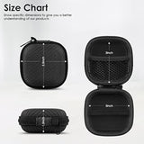 Earbud Case Hard Eva Earphone Carrying Case Cell Phone Accessories Storage Bag With Carabiner For Airpods Headset Earphone Flash Drive Charging Cable Key Wall Charger Usb Adapter Cable (Black 2Pack)