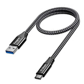 Usb Type C Cable 1.65Ft: Short Usb A To C 3.2 Gen 2 Cord Braided - 10Gbps Andr