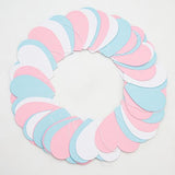 Blue Pink White Party-Decorations Gender-Reveal - 52Ft Paper Heart Garland Streamer Banner Birthday Decorations Baby Shower Decorations Gender Neutral Decorations Bridal Wedding