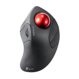 Bluetooth 5.1 + 2.4 G Wireless Ergonomic Trackball Mouse, Finger Control Roller Ball Mouse, 3 Device Switch, Silent Programmable Buttons, 1000/1600/2400 Dpl, Compatible With Pc, Windows, Macos
