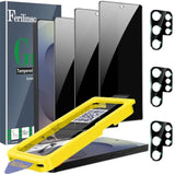 3-Pack Privacy Screen Protector & 3 Camera Lens Protectors for Samsung S25 Ultra, Case Friendly