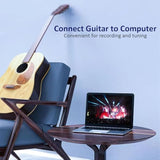 2Pack 1/8 To 1/4 Stereo Audio Cable,6.35Mm 1/4" Male To 3.5Mm 1/8" Male Trs Bidirectional Stereo Audio Cable For Guitar, Laptop, Home Theater Devices, Speaker And Amplifiers 4Ft