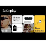 Ear (A) 2024 Bluetooth Compatible Android/Ios Earbuds With Chatgpt Integration, 45Db Hybrid Noise Cancelling, Equaliser, Dual Connect, 42.5H Battery, Ip54 Water & Dust Resistance (Black)