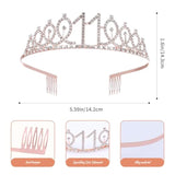 11Th Birthday Sash And Tiara Set Rose Gold Birthday Sash Crown Birthday Party Favors Supplies For Birthday Party