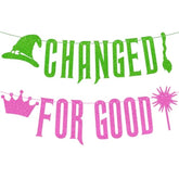 Diy Witch Party Banner Decorations, Glitter Pink & Green Theme Party Banner Supplies, Galentine'S Day Girls Night Ladies Graduation Party Cute Kid Princess Witch Happy Birthday Party Favor