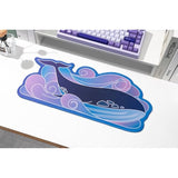 Unique Purple Whale Mouse Pad, Extended Large Desk Mat, 19.7" X 8.9" Waterproof Gaming Mouse Pad, Non-Slip Rubber Base Keyboard Mousepad For Desk Gamer, Office & Home (Purple Whale, Large)