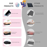 Mouse Pad With Wrist Rest, Comfortable Computer Mousepad With Gel Wrist Support Smooth Surface And Non-Slip Pu Base For Pain Relief, Laptop, Office & Home (Cyan Pink Marble)