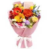 Artificial Rainbow Roses Bouquet Eternal Flowers Gift for Birthday Anniversary