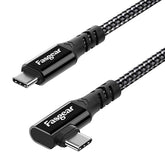 Usb C To Usb C 3.2 Gen 2X2 Cable, 4K Video Braided 90 Degree Type C Cord [20Gb