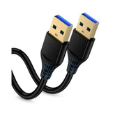 Usb To Usb Cable 10Ft, Male To Male Usb A To Usb A Cable For Wd Hard Drives, Pc, Mac, Laptop, Ps4, Xbox - Usb 2.0 Type A Impresora Long Usba To Usba Cord, High-Speed Data Transfer Cable, 10 Foot