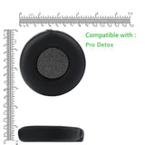 Ear Pads Replacement Ear Pads Cushions Compatible With Beats By Dr. Dre Pro Detox Headphones Soft Protein Leather High-Density Memory Foam Earpads Earmuffs Ear Cups Cover Repair Parts - Black