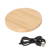 Wireless Charger Pad Bamboo Wood Cell Phone Wireless Chargers 10W Power Fast Charging Station With Charging Cable For Home Office, For S8, For S8 Plus, For S7, For S7 Edge, For S6, Etc