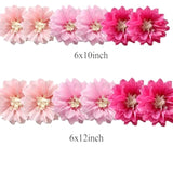 12Pcs 10In 12In Paper Flowers Tissue Flowers Pom Paper Pom Poms Hanging Flowers Floral Backdrop Wedding Party Flower Decorations Diy Art Craft Blooms For Birthday Baby Shower Nursery Decor Pink