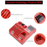 M18 & M12 Rapid Charger Replacement For Milwaukee 48-59-1812 12V&18V Xc Lithium Ion Battery 48-11-1828 48-11-1850 48-11-1815 18-Volts Power Tools