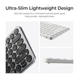 B3 Pro 75% Ultra-Slim Wireless Keyboard, 2.4Ghz, Bluetooth 5.2 / Wired Usb Connection, Lightweight Design, Portable Silent White Bluetooth Keyboard For Mac Windows Linux Tablet Phone