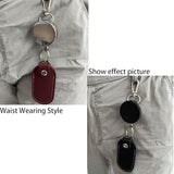 2-Pack Usb Flash Drive Holder In Leather Case With Anti-Theft Retractable Keychain