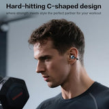 S26 Wireless Clip on Earbuds, Open Ear Wireless Bluetooth 5.4 Headphones with Mic, IPX5 Waterproof, 35Hr Play time, Light Weight -Rose-Gold