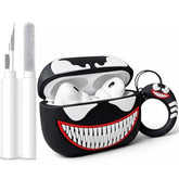 Kawaii 3D Cartoon AirPods Pro 3 Case Kit, 2025 Model, Soft Silicone Protective Cover for Apple AirPods Pro 3rd Generation with Keychain for Women, Girls, Boys, Venom Design