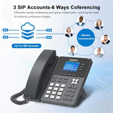 T53P Business Ip Phone, 2.4-Inch Color Lcd Display, 3 Sip Lines, Hd Voice, Poe, 6-Way Conference, Power Adapter Included (Not Landline)