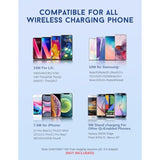 Wireless Car Charger, 15W Fast Charging Car Mount Auto-Clamping Car Charger, Dashboard Windshield Phone Holder Compatible With Iphone 15/14/13/13 Pro/12 Pro12/11/X/8, Samsung S23/S22/S10/S9/S8