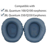 Replacement Ear Pads Compatible With Jbl Quantum 100, Q100/Quantum350, Q350 Headphones, Earpads Cushions With Soft Protein Leather And Memory Foam (Blue)