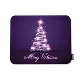 Christmas Tree Square Mousepads Desktop Notebook Mouse Mat Sparkle Light Xmas Fir Tree New Year Violet Mouse Pads For Working And Gaming Office Accessories Desk 9.5X7.9 Inch