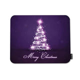 Christmas Tree Square Mousepads Desktop Notebook Mouse Mat Sparkle Light Xmas Fir Tree New Year Violet Mouse Pads For Working And Gaming Office Accessories Desk 9.5X7.9 Inch