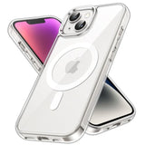 JETech Magnetic Case for iPhone 14 Plus 6.7-Inch Compatible with MagSafe Wireless Charging, Shockproof Phone Bumper Cover, Anti-Scratch Clear Back (Clear)
