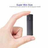 Wireless Mini Rechargeable Travel Mouse, 2.4G Ultra Slim Portable Mouse With Receiver Storage For Laptop/Pc/Mac - Black
