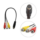 4 Pin S-Video To 3 Rca Av Female Cable For Tv Pc Computer Video Av Projector F
